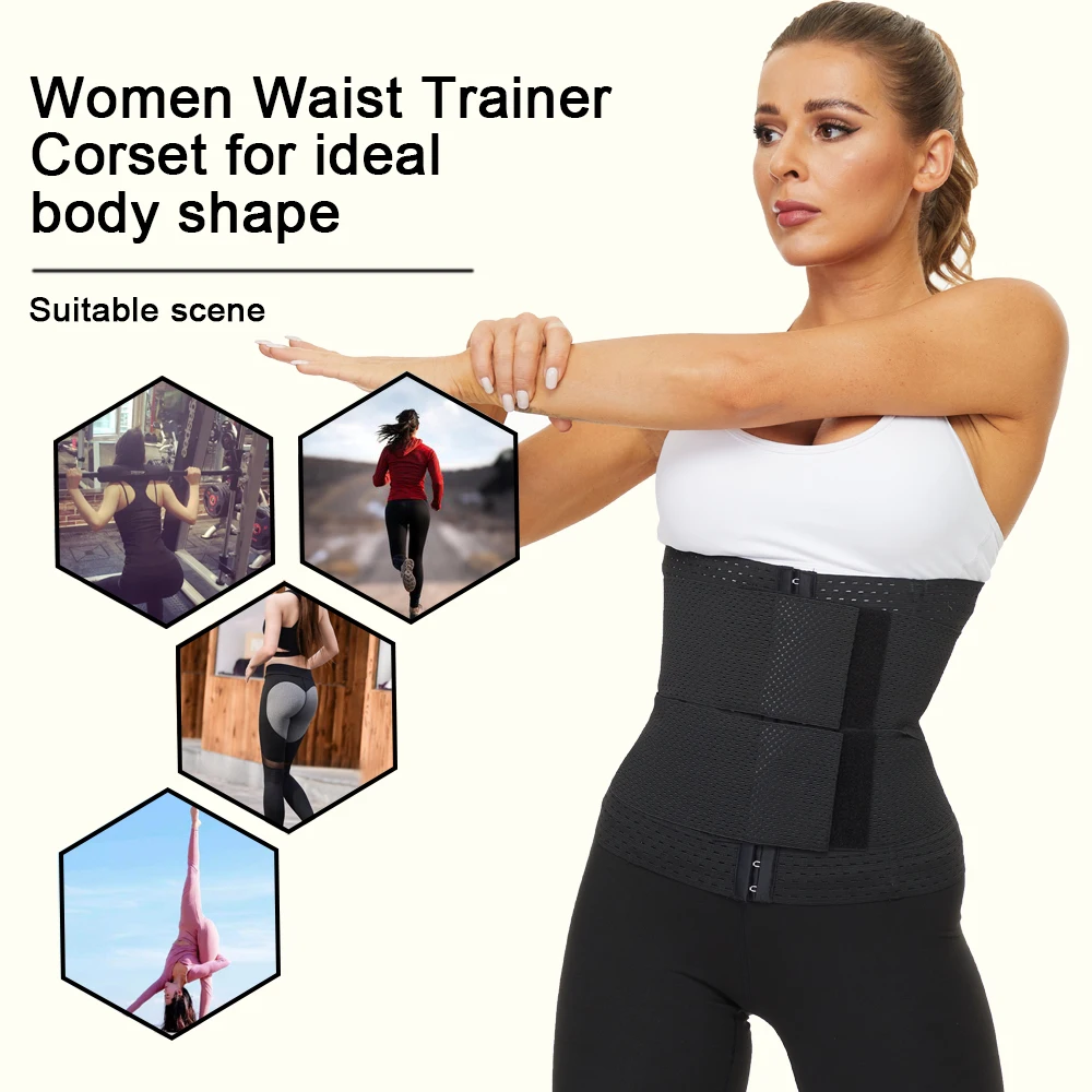 NINGMI Women Waist Cincher for Weight Loss Women Waist Trainer Belt Body Shaper Latex Slimming Belt Waist Trimmer Body Shapewear spanx shapewear
