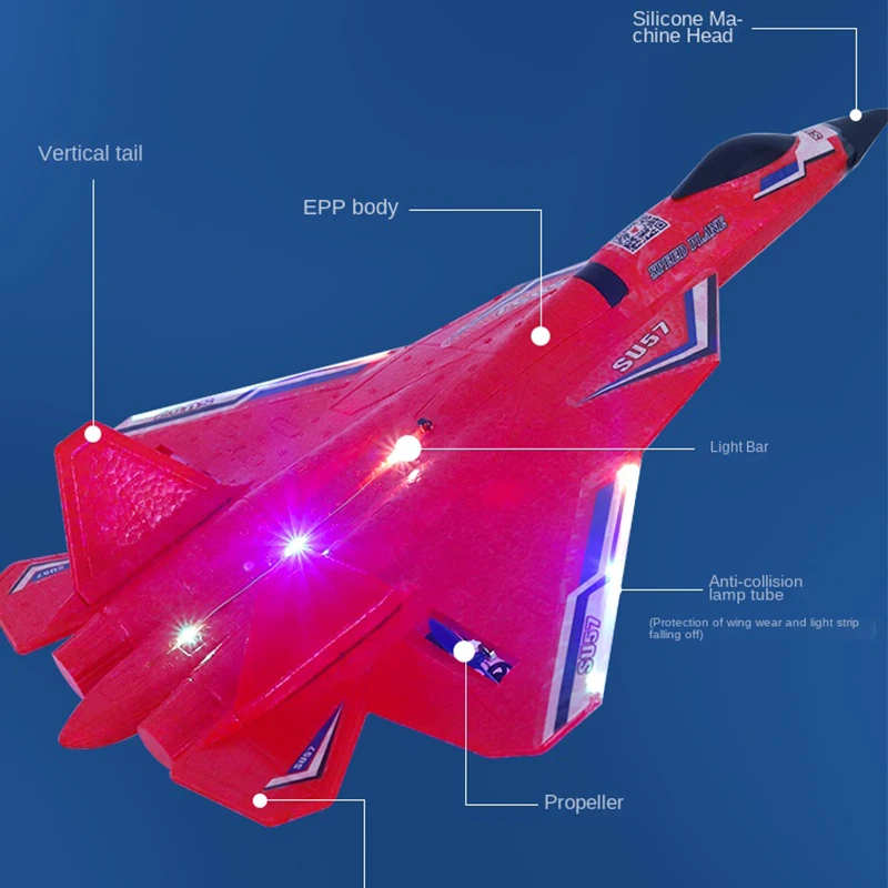 Rc泡航空機SU35 SU57飛行機2.4グラムラジオグライダーリモート