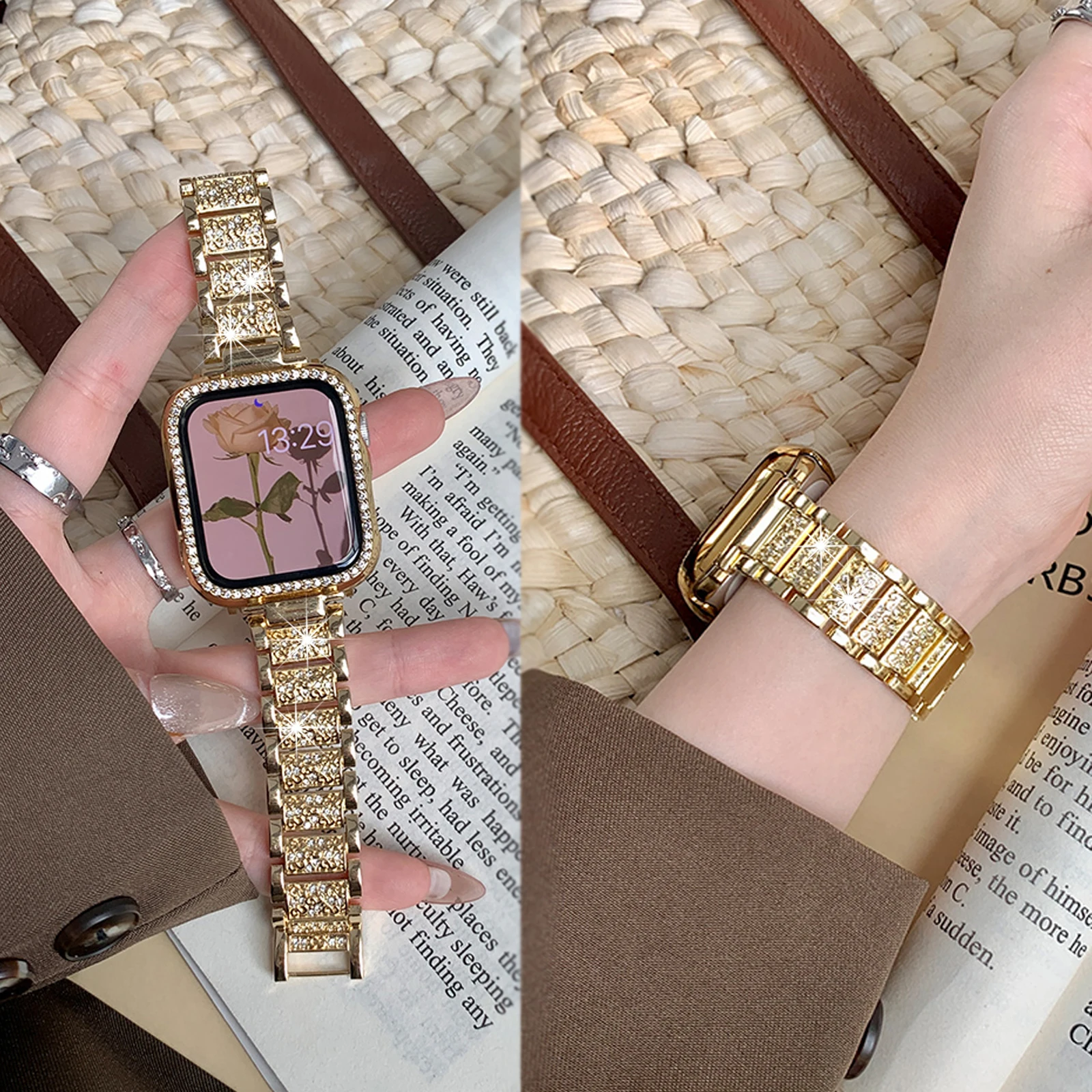 Women's Diamond Strap Stainless Steel Bracelet