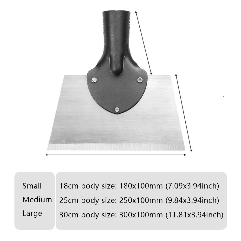 30cm Metal Weed Cleaning Shovel Stainless Steel Deicing Shovel Multifunctional Outdoor Garden Shovel Farm Weeding Planting Shove 6