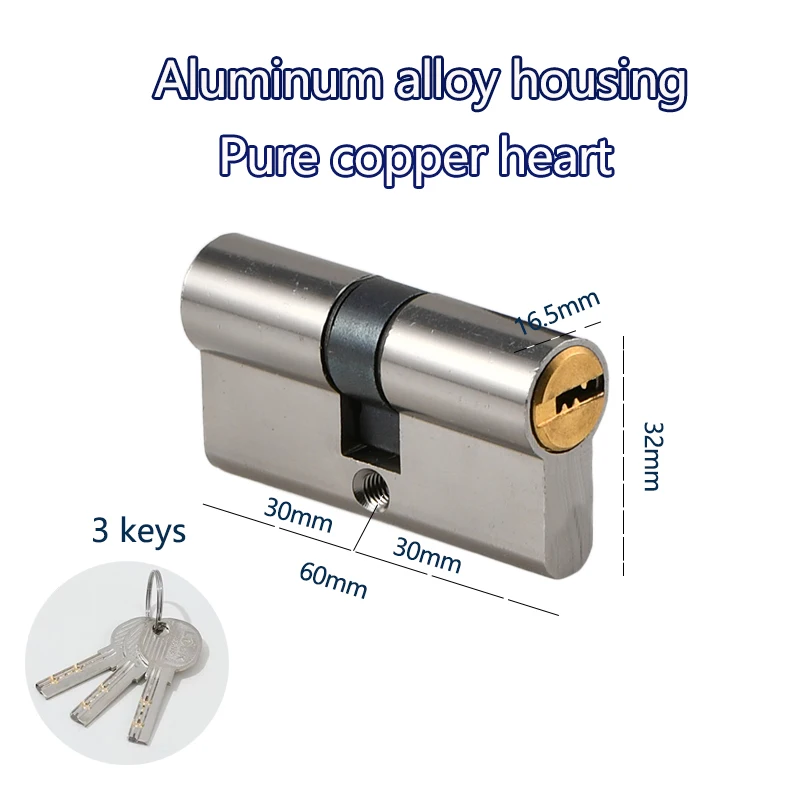 Door Lock Cylinder Lock With Master Key Indoor Entrance Door 60mm 70mm 80mm Eccentric Cylinder Same Key Customize