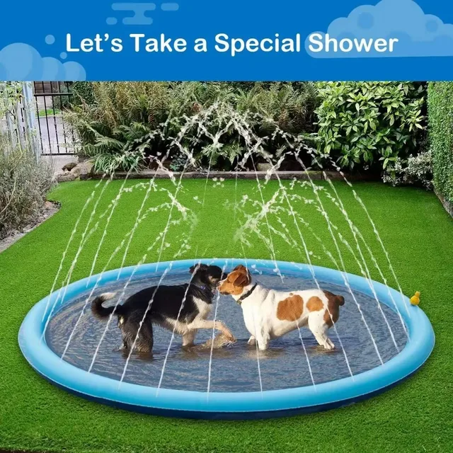 S535911d914a94e9abe284856c31eb0ber.jpg Dog Swimming Pool Pet Inflatable Spray Mat Dog Cooling Pad Outdoor Dog Interactive Fountain Toy Pet Sprinkler Pad