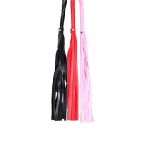 High Quality Pu Leather Pimp Whip Racing Riding Crop Party Flogger Hand Cuffs Queen Black Horse Riding Whip Sports Horsewhip 2