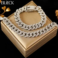 EILIECK-Ensemble de Colliers et Bracelets en Argent pour Femme, Style Cubain, Étanche, Cadeau de ix 1