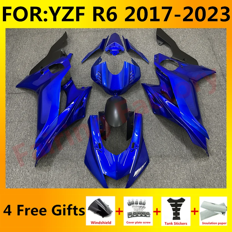 

NEW ABS Motorcycle Fairing Kit fit For YZF R6 YFZ-R6 2017 2018 2019 2020 2021 2022 2023 Bodywork Fairings kits set blue black