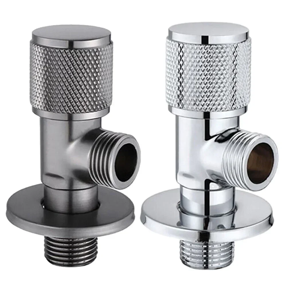 1 Pcs Brass Angle Valve Gray Inlet Valve Bathroom Outlet G1/2 Wash Basin Sink Diverter Kitchen Sink Water Stop Faucets