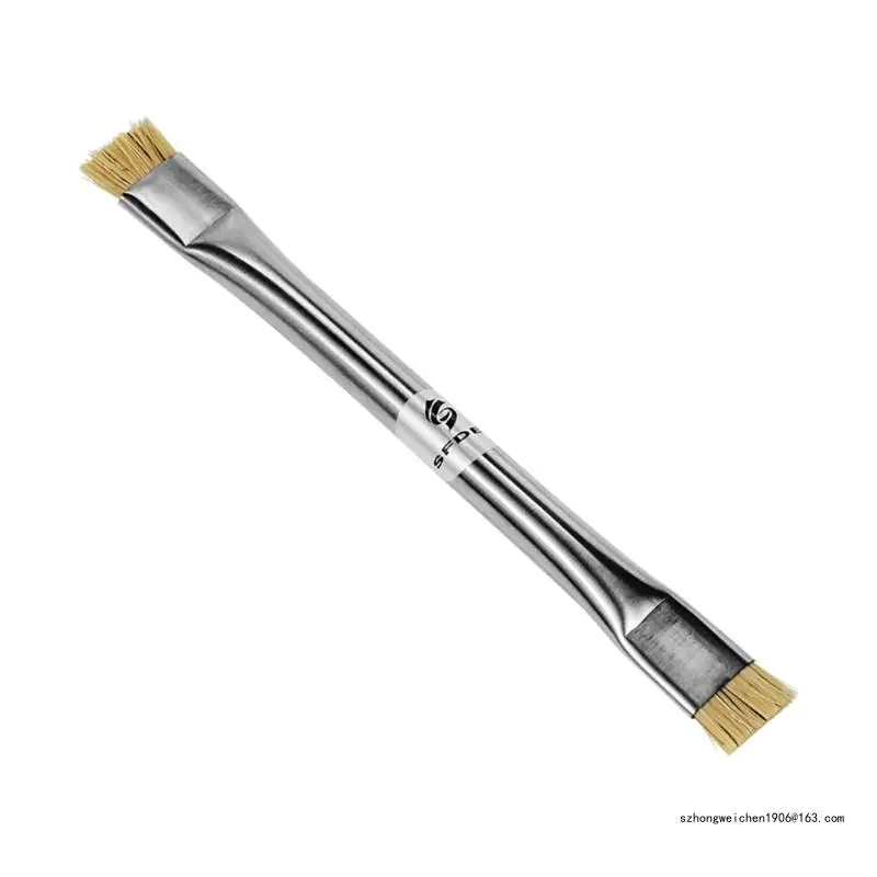 28GF Double Head Steel Wire Brush Anti Static Hardening Brush Mainboard Repair IC Pad Cleaning Tools