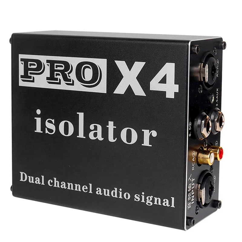 

PRO X4 Multifunctional Audio Isolator, 6.5Mm 3.5Mm XLR RCA Audio Noise Isolator, Current Acoustic Filter Ground Filter