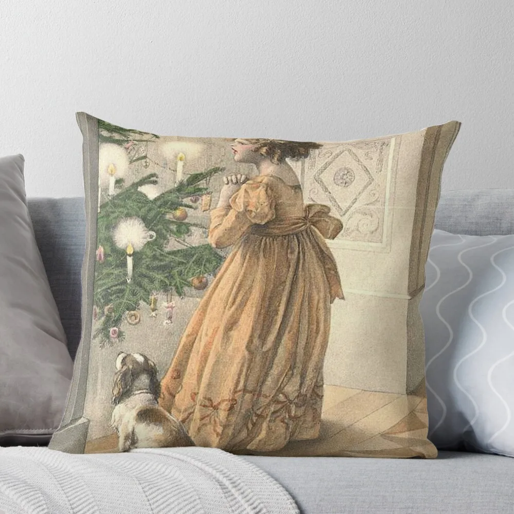 

Vintage Victorian Christmas Throw Pillow Embroidered Cushion Cover Sofa Cushions Cover Custom Cushion Photo Throw Pillow Covers