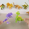 25Pcs 3D Dinosaur Paper Puzzle for Toddler Puzzle Toys, Perfect Gift for Birthdays, Classroom Rewards and Colorful Jar Surprises 5