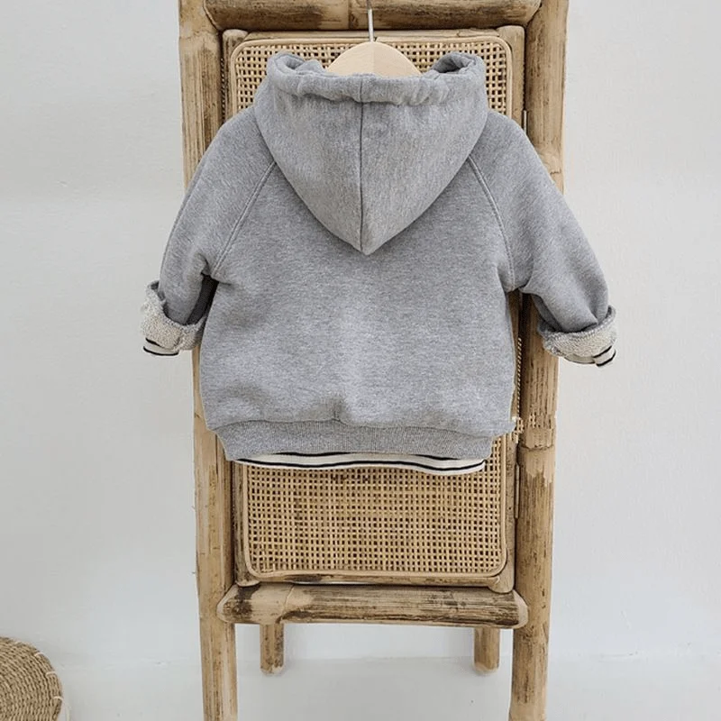 Fashion Baby Boy Girl Cotton Zipper Hoodie Infant Toddler Child Soild Coat Long Sleeve Spring Autumn Jacket Baby Clothes 1-5Y