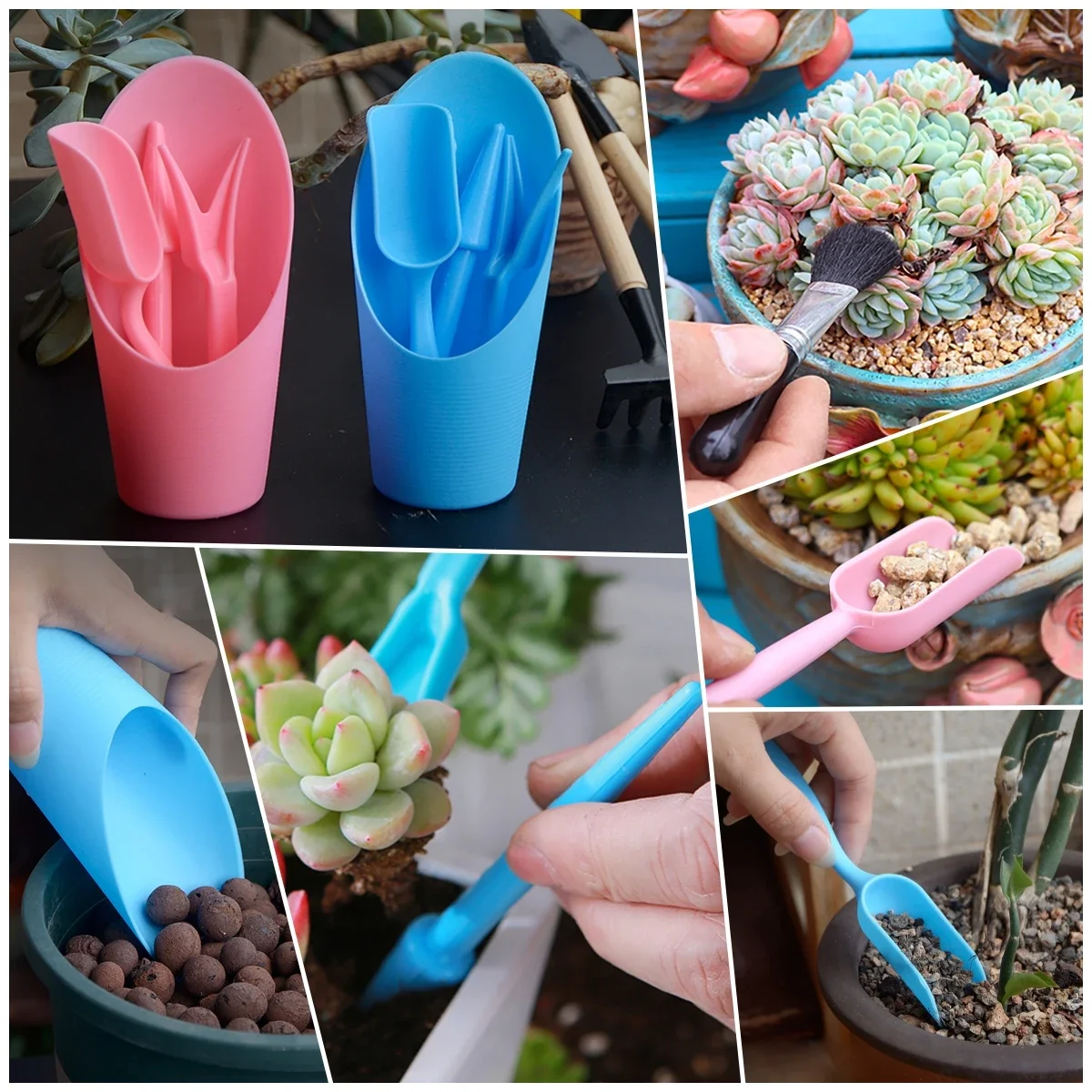 Hydroponic Gardening Kit 4Pcs/Set Gardening Planting Kit Succulents Transplanting Seedling Planter Potted Bonsai Fertilizer Digging