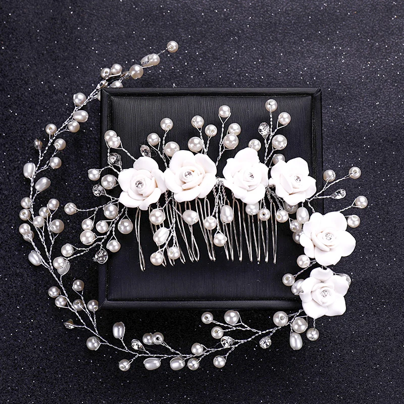 Pic/accessoire/épingle Cheveux Mariée/Mariage Ivoire/Ecru/Cristal fleur