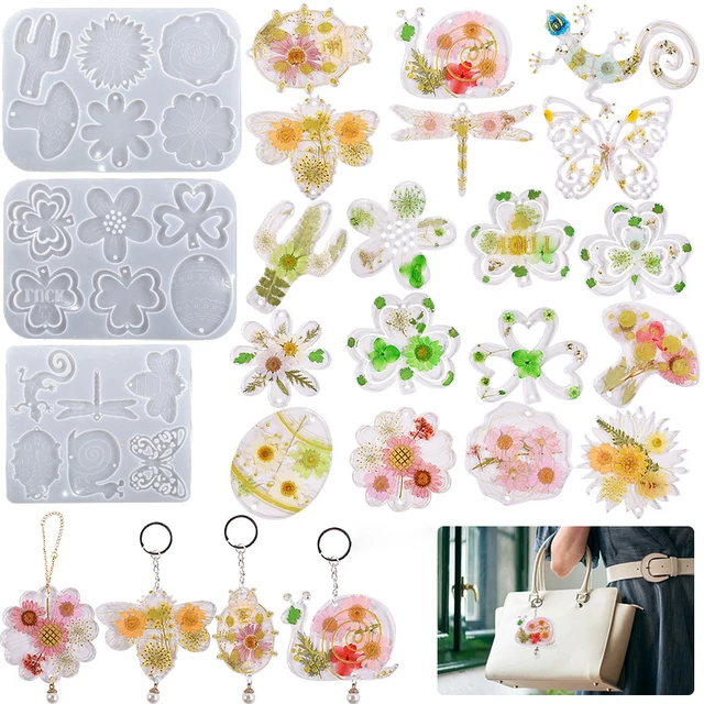 DIY Butterfly-Letter Keychain Resin Mold with Hole Round Alphabet Keychain  Pendant Charm Silicone Mould Jewelry Bag Ornament - AliExpress