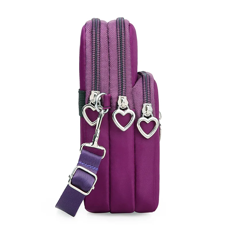 Women Messenger Bag Small Shoulder Bag Diagonal Multi-Function Mobile Phone Outdoor Earphone Pouch Sports
