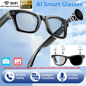 2025 New Upgrade Smart Glasses With Camera Video Recording AI Photo Recognition Bluetooth Call Translation Voice Sunglasses Men 1