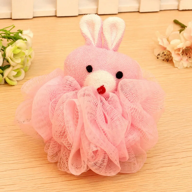 Baby Bath Sponge Shower Sponge Ball Kids Soft Bath Ball Baby Bath Brushes Cartoon Animal Exfoliating Body Ball Children Flower Bubble Infant Shower Sponge