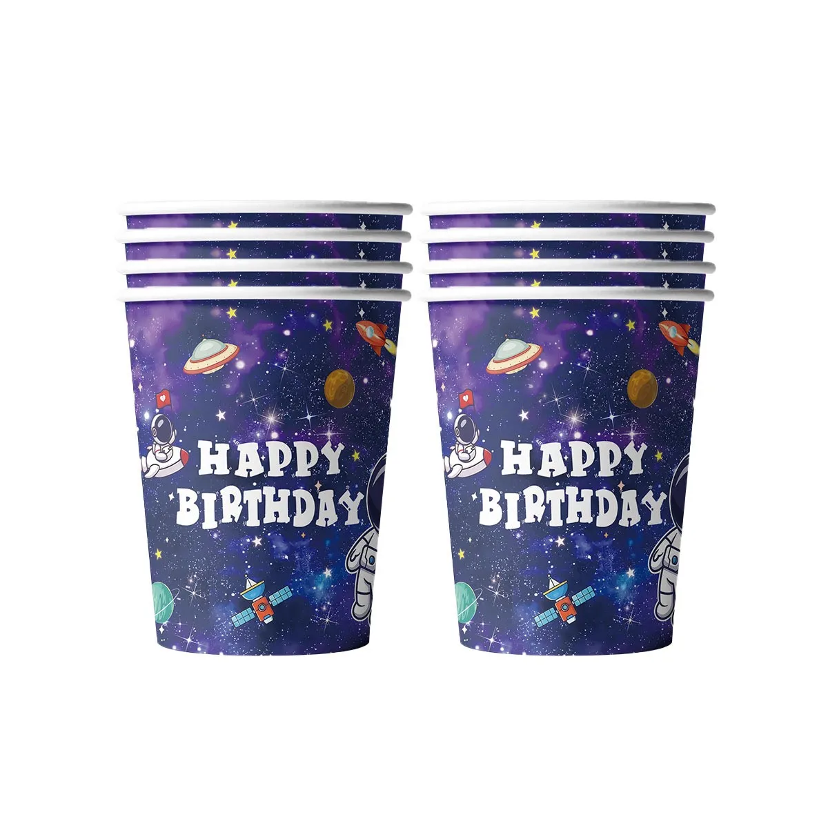 Astronaut Geburtstag Dekoration Geschirr Set Tischdecke Aufkleber Luftballons Banner Hintergrund Party Gefälligkeiten für Kinder Geburtstag Lieferungen – Detail 10