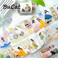 2m/Roll Colorful Lady PET Washi Tape Decorative Stickers Transparent Masking Tape For Scrapbooking Journal Planner Stationery 1