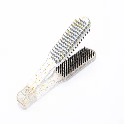 Professional Anti - Static Double - Sided Salon Hair Straightening Brush and Comb (Yellow - ShuiJJBS)