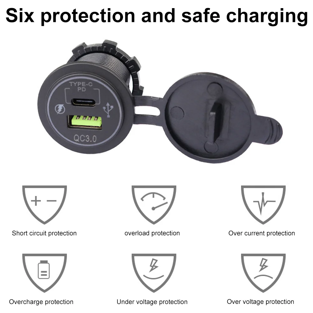 ο 12V/24V  ڵ  USB QC3.0 PD C ڵ       ڵ 
