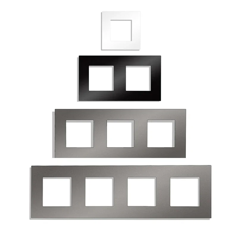 Wall Touch Switch Socket EU Standard Light Wall Touch Switch Socket Outlet Square Hole PC Panel DIY Parts Module