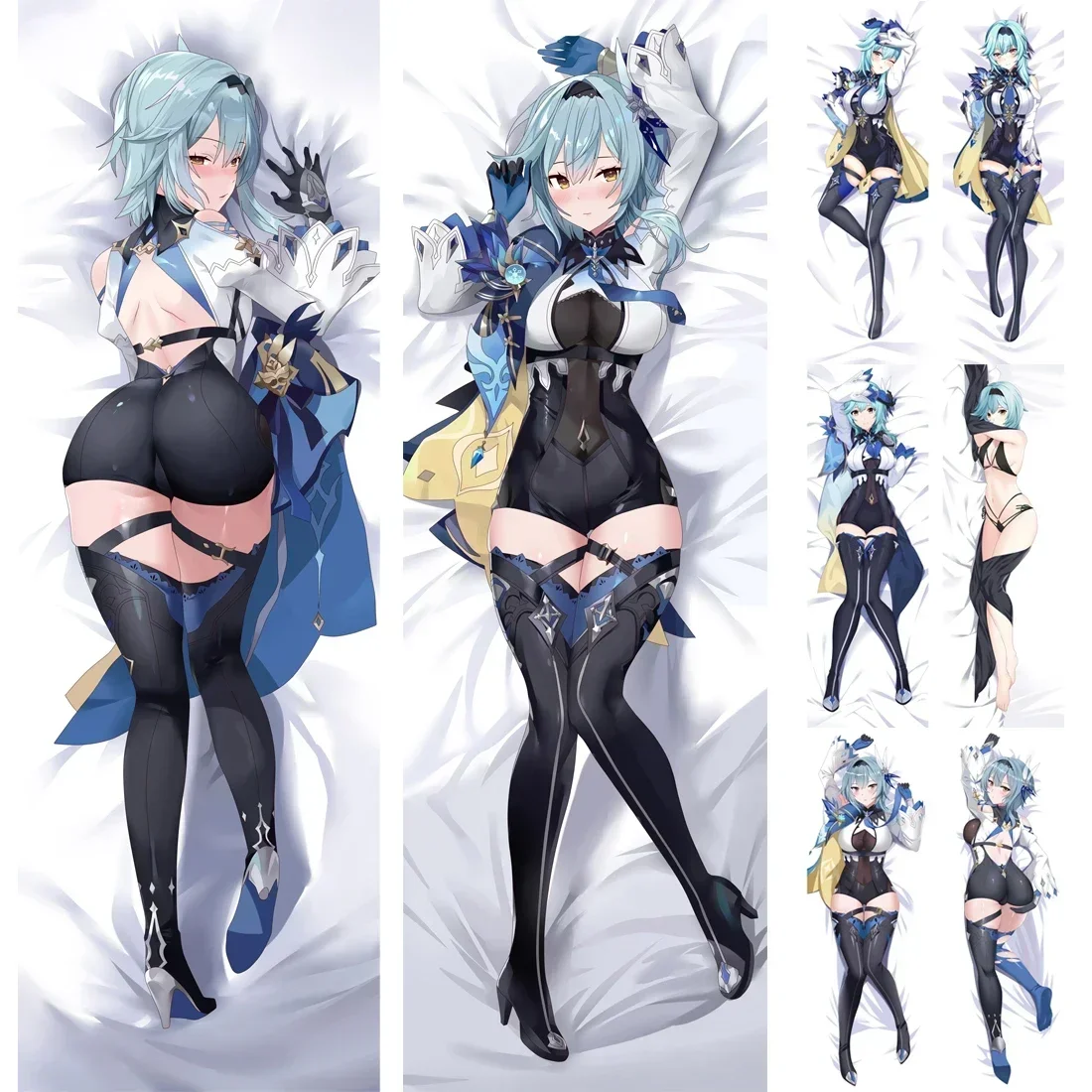 

Game Genshin Impact Eula Cosplay Dakimakura Anime Pillowcase Hugging Body Pillow Case Otaku Home Bedding Pillow Cushion Cover