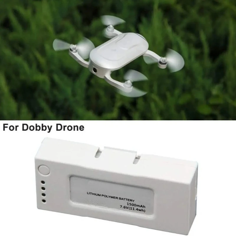 Deux batteries de remplacement pour drone Selfie Poche, 1500mAh 7.6V, posées côte à côte