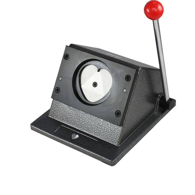 NEW Heavy Duty Manual Heart Shape 57x52mm Multi Sheets Stand Paper Graphic Punch Die Cutter for Pro Button Maker