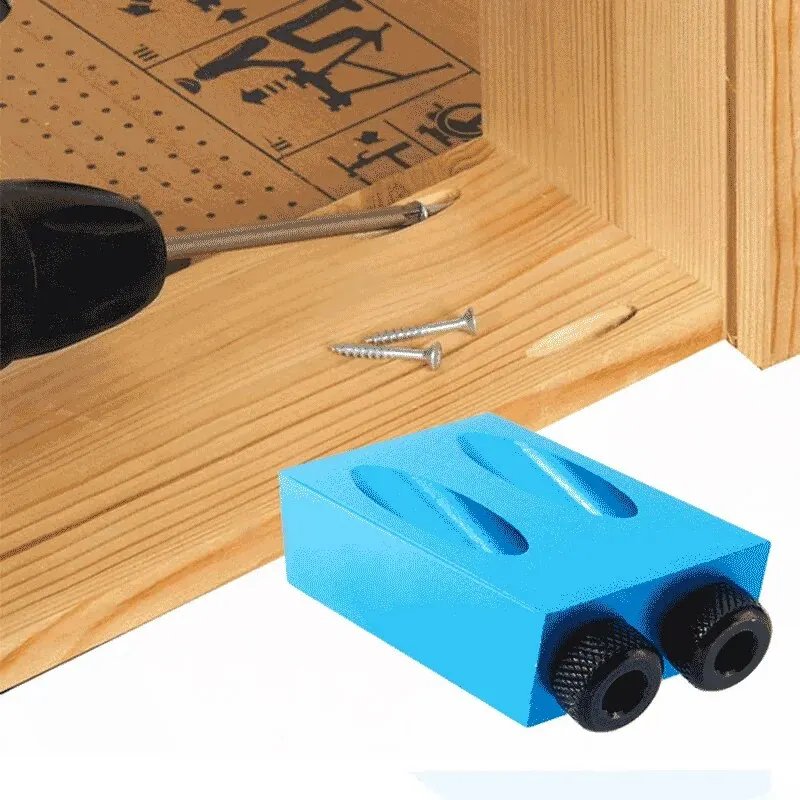 Woodworking Drill Tool Set 14pc 15&deg; Oblique Hole Locator 7pc Drilling Regulator Limit