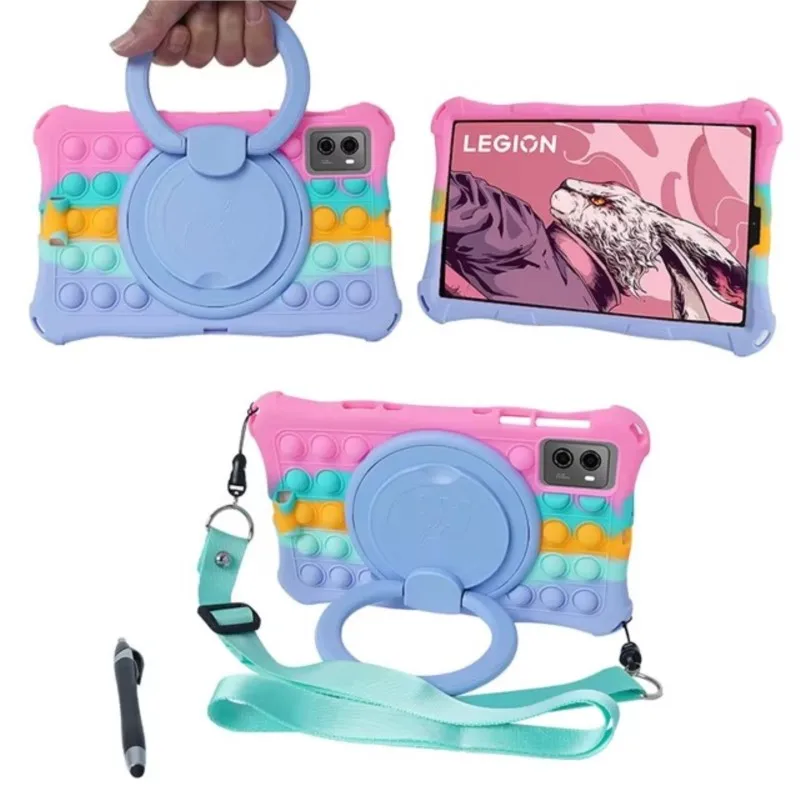 360 Rotating Stand Soft Silicone Kids Tablet Case