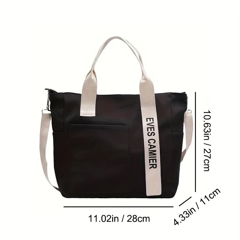 EVE's CAMER Multi-Pocket Handbag with Adjustable Shoulder Strap Zippered Closure, Perfect for School, Work, Travel, or Daily Use