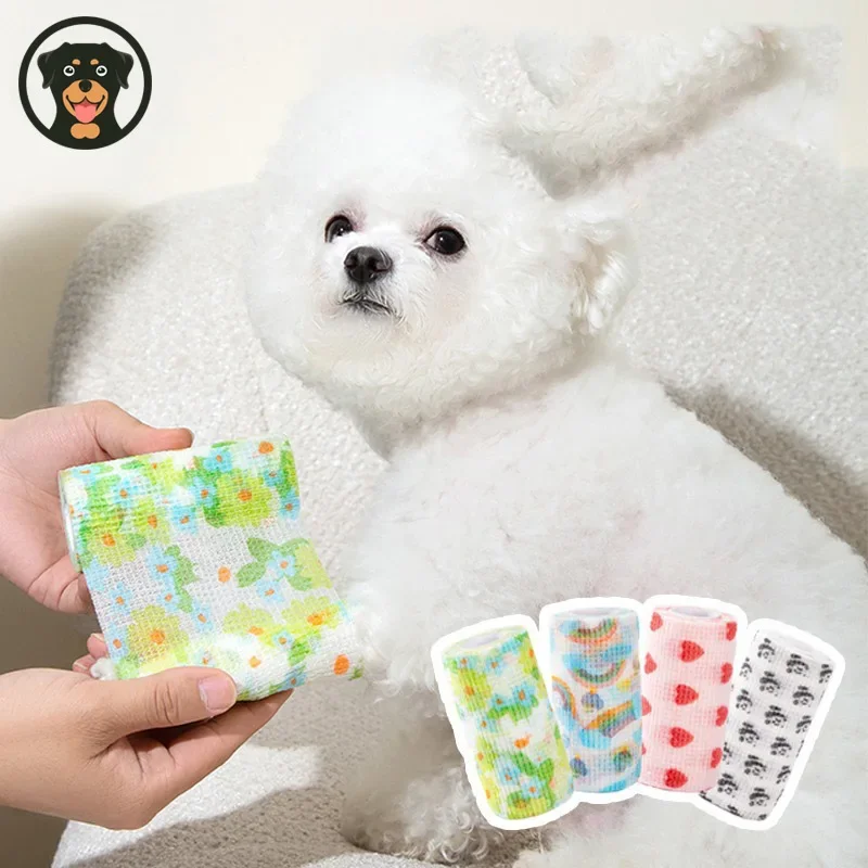 Pet Shoes Breathable Elastic Cat Dog Bandages Disposable Foot Covers Dirt-proof Retractable Sports Tape Outdoor Dog Accessories
