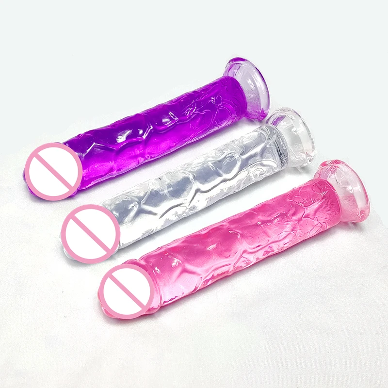 Realistic Jelly Dildo And Anal Butt Plug With Strong Suction Cup_voghion.com