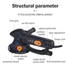 7304 500W Electric Eccentric Sander 6 Gears Speed Adjustment 6 Inch 150mm Wood Sanding Processing Car Polishing Machine 5