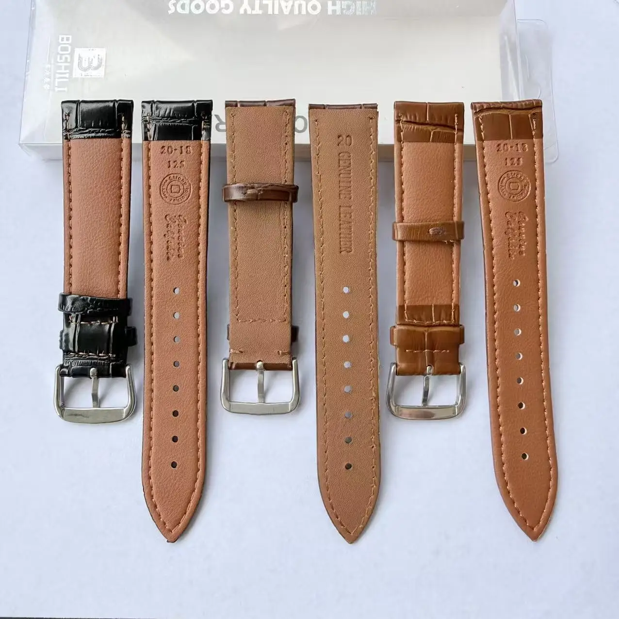 Premium Genuine Leather Watch Strap - Quality Cowhide Unisex Universal Replacement Band