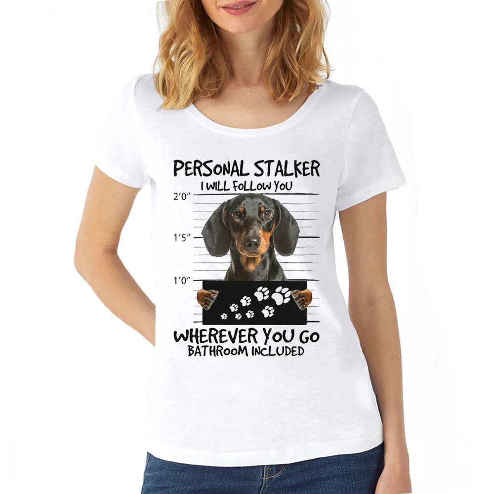 Frauen Mode T-shirt Kawaii Harajuku Basset Hound/Great Dane/Jack Russell Terrier Grafik T Shirts Weibliche Frau casual T-shirt – Detail 6