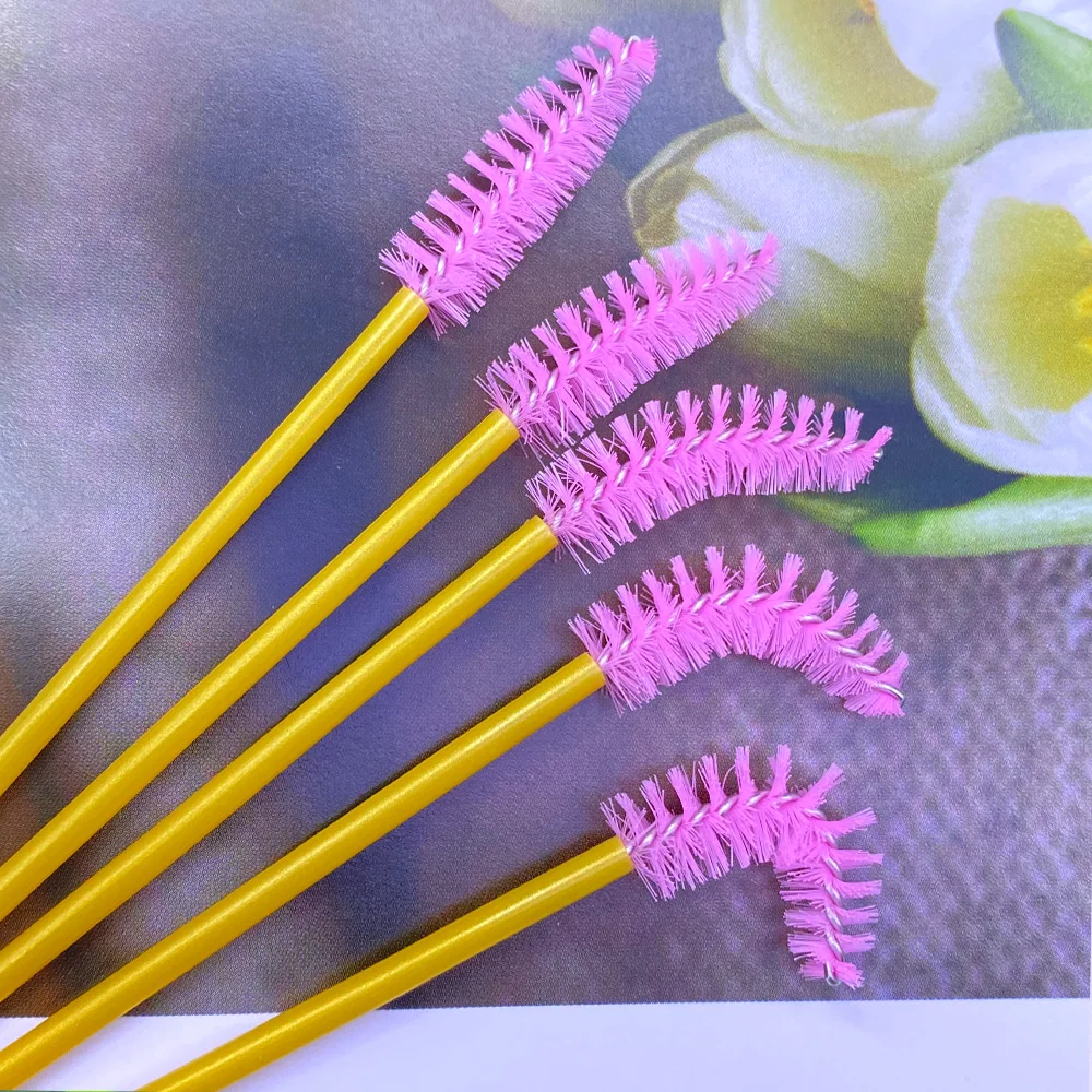 Zanse 500pcs 일회용 마스카라 완드 속눈썹 브러쉬 스풀리 눈 속눈썹 연장, 눈썹 및 메이크업 브러쉬 메이크업 도구