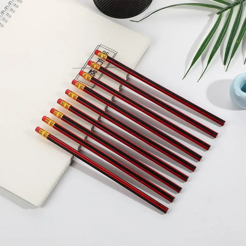 

10Pcs /Lot Sketch Pencil Wooden Lead Pencils HB Pencil with Eraser Children Drawing Painting Pencil School Writing Stationery