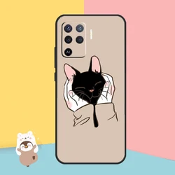 Black Cat Cartoon Cute Phone Case Cover for OPPO A31 2020 (CCC5573)