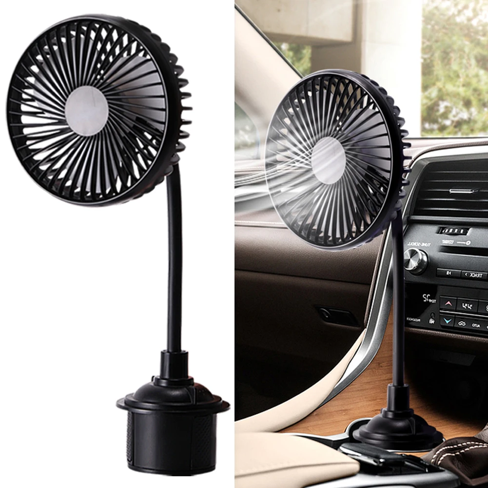 USB 3 Speed Electric Car Fans Powerful Quiet Auto Cooler Fan Rotatable for Car Van Truck SUV RV