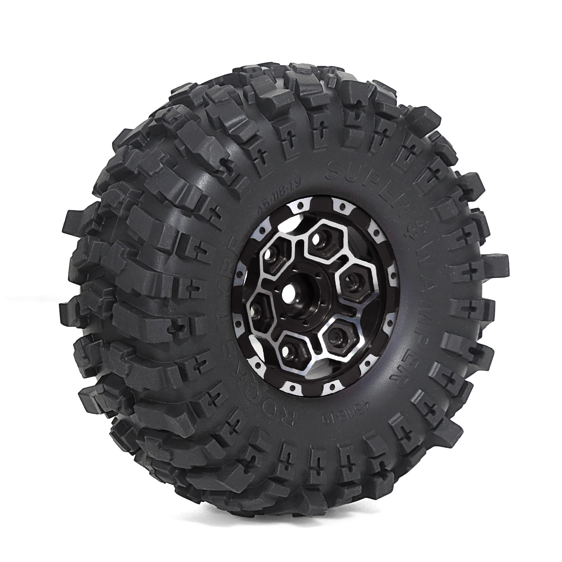 Runup Set di 4 cerchi 1.9 Beadlock, larghezza 35 mm, mozzo ruota per Axial SCX10 SCX10 II 90046 SCX10 III AXI03007 TRX4 Gen8 1/10 RC Crawler (oro