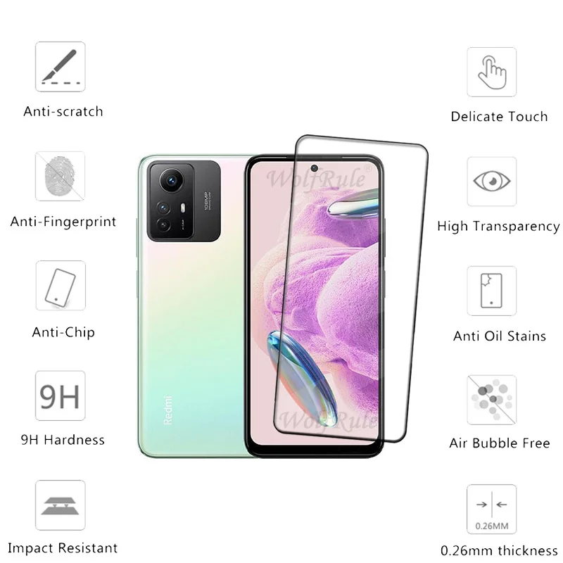 4 PCS Full Cover Tempered Glass Screen Protector - HD 9H Full Screen Protection
