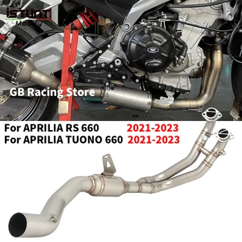 Slip For Aprilia RS660 RS 660 Tuono 660 2021 2022 2023 Motorcycle Exhaust Espace Moto System Stainless Steel Front Link Pipe