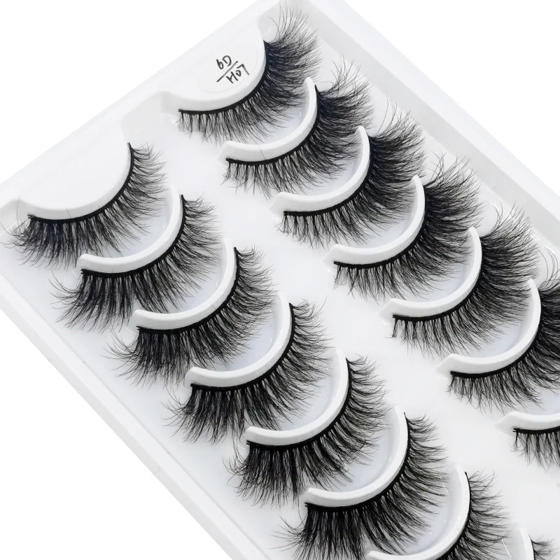 HBZGTLAD New 10 pairs natural long false eyelashes thick makeup 3d mink eyelashes eyelash extension mink for beauty