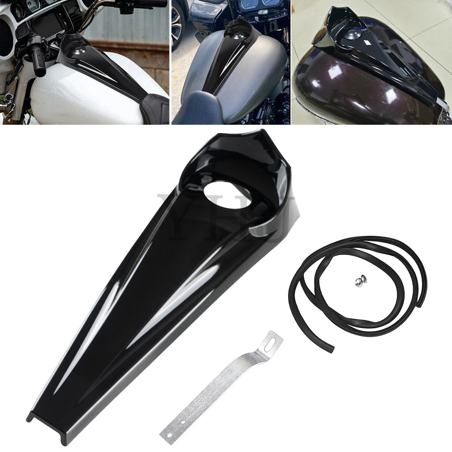 

ABS Plastic Dash Fuel Tank Console Trim Panel For Harley Motorcycle Touring Electra Street Road Tri Glide Ultra Classic 2008-23