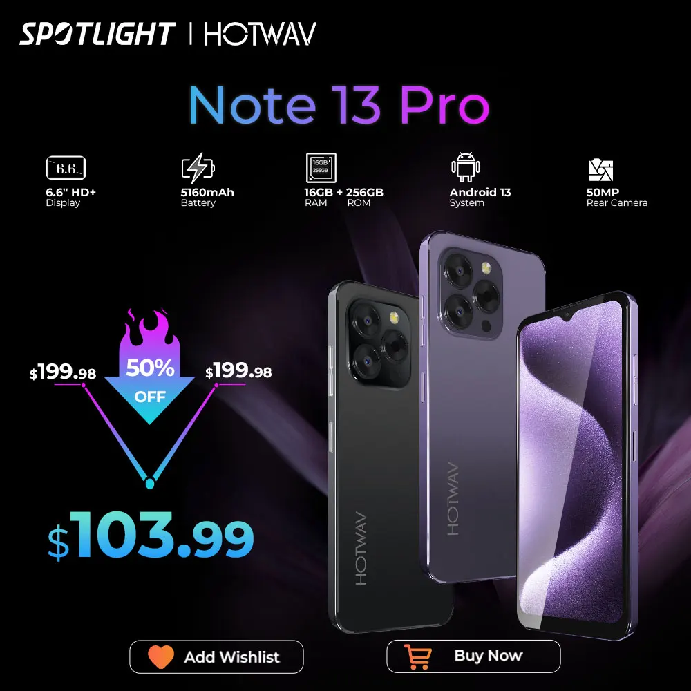 HOTWAV Note 13 Pro 8GB/256GB　SIMフリー HOTWAV Note 13 Pro Smartphone