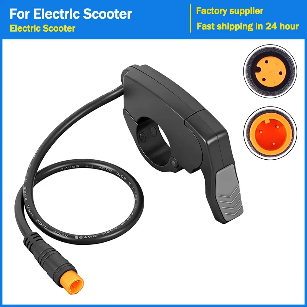3Pin Universal Finger Throttle 36V 48V 60V 72V Electric Bicycle Scooter Accelerator Left Right 22mm Handlebar Accessories