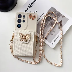 Crossbody Phone Case with Wallet Card Holder - Stylish and Functional Mobile Accessory - Galaxy S26+ (White)