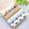 4Pcs/Pack New Color Cotton Flannel Diapers Baby Swaddles Wrap Receiving Bedsheet Print Blankets For Baby Girls Boys 76*76CM 2
